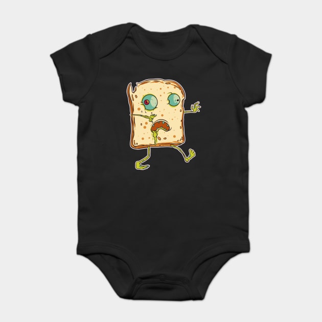 Zombie Bread Funny Halloween Character Trick or Treat Gift Baby Bodysuit by creative